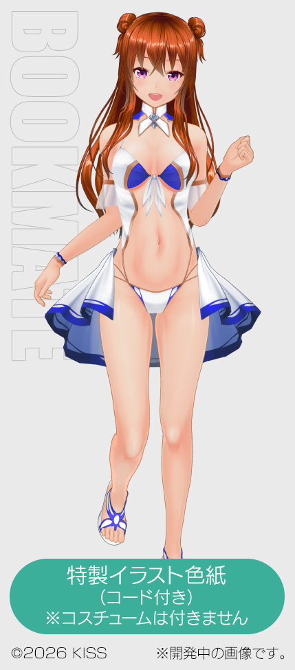 ブックメイト特典：天真爛漫ヒロイン プールキャストの特製イラスト色紙(裏面コード付き)