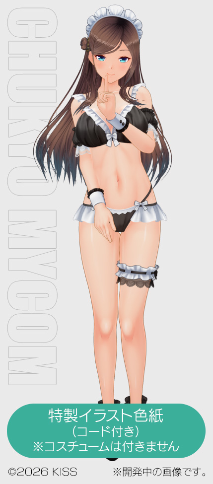 中京マイコン特典：麗らかヒロイン スパメイドの特製イラスト色紙(裏面コード付き)